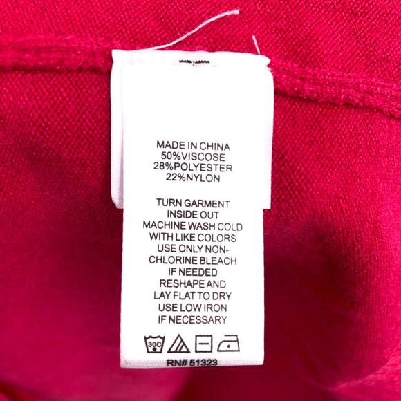 CECE Ruffled Sweater Dress Small Pink Long Sleeve Mock Neck NWT - Picture 9 of 10